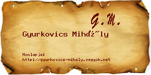 Gyurkovics Mihály névjegykártya