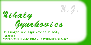 mihaly gyurkovics business card