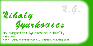 mihaly gyurkovics business card